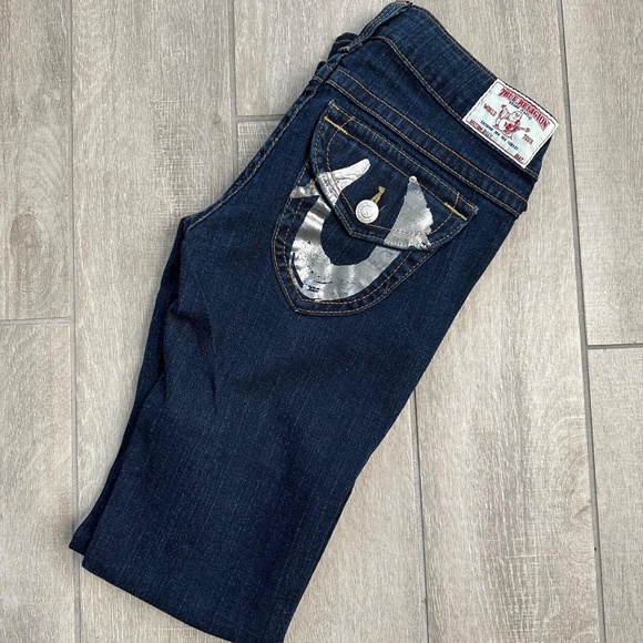 (New) True Religion World Tour Jeans Women's Dark Wash Skinny Denim Size 29 NWOT - Picture 5 of 16